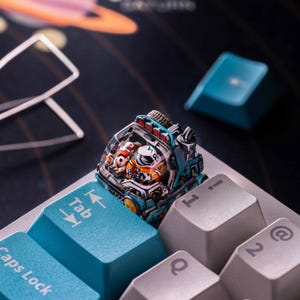 Astrovert Artisan Keycap - Handmade Resin Keycap - LED Translucent Effect - Dwarf Factory