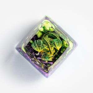 Handmade Resin Dragon Artisan Keycap – Gnarly Drakon, SA R1 Profile image 4