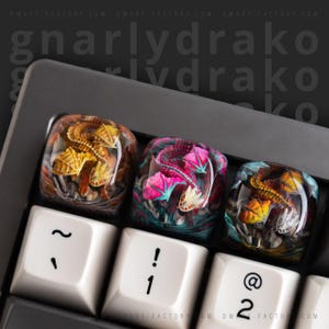 Handmade Resin Dragon Artisan Keycap – Gnarly Drakon, SA R1 Profile image 7