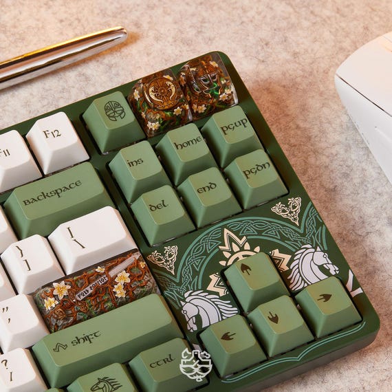 LOTR Artisan Keycap | Handmade Resin Keycap, MX Compatible, SA Profile, Dwarf Factory, Fantasy Gift for Him