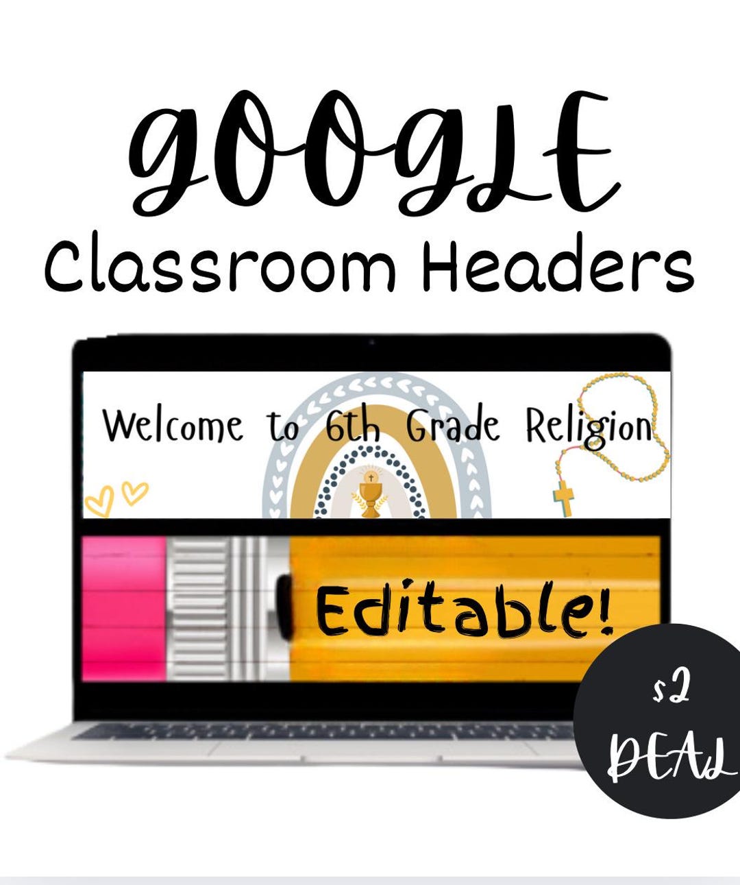 Custom Catholic School Google Classroom 6th Grade Designs | Religious ...