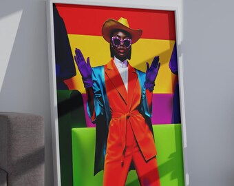 16 Set of  Bold Pop Art Portrait Print – Colorful Fashion Wall Art, Digital Download for Modern Decor