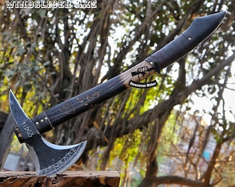 Machado Viking forjado à mão, lâmina afiada e funcional, presente de aniversário.