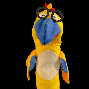 Yellow Parrot Hand Puppet
