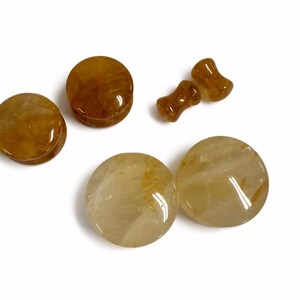 Citrine Stone Double Flare Gauges/Plugs