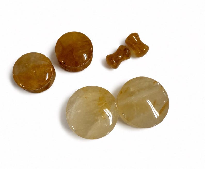 Citrine Stone Double Flare Gauges/Plugs