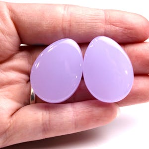 Violet Opalite Glass Teardrop Plugs – Polished Opalite Ear Gauges 8mm–25mm