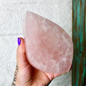 Rose Quartz Crystal Bowl- Pink Stone Jewelry Holder– Soap Dish Natural Crystal Tray for Bathroom or Vanity Decor -Pick Your Piece!