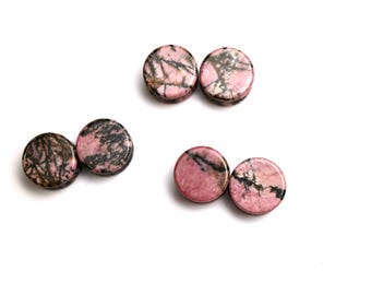 Rhodonite Stone Double Flared Plugs/Gauges for Stretched Ears
