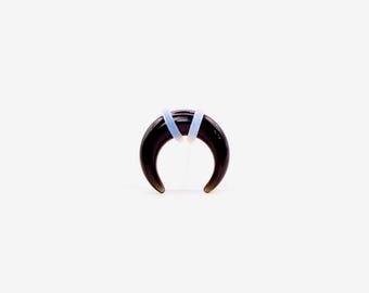 Obsidian Pincher – Polished Natural Black Stone Gauge for Septum or Ear Gauge
