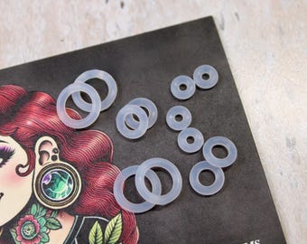 5 Sets of Silicone O-Rings for Single Flare Plugs – 10 Total Pieces