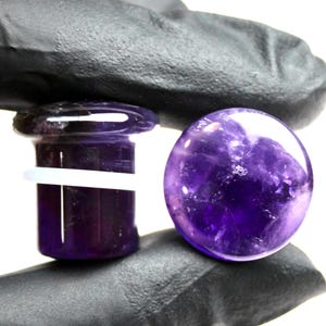 Amethyst Single Flare Pair of Purple Gauges