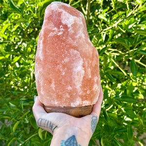 Large Himalayan Salt Lamp – Handmade Himalayan Crystal Light for Decor 7-8&quot; Cord and Light Bulb Included!
