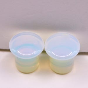 Opalite Single Flare Iridescent Rainbow Plugs Pair 3mm-25mm