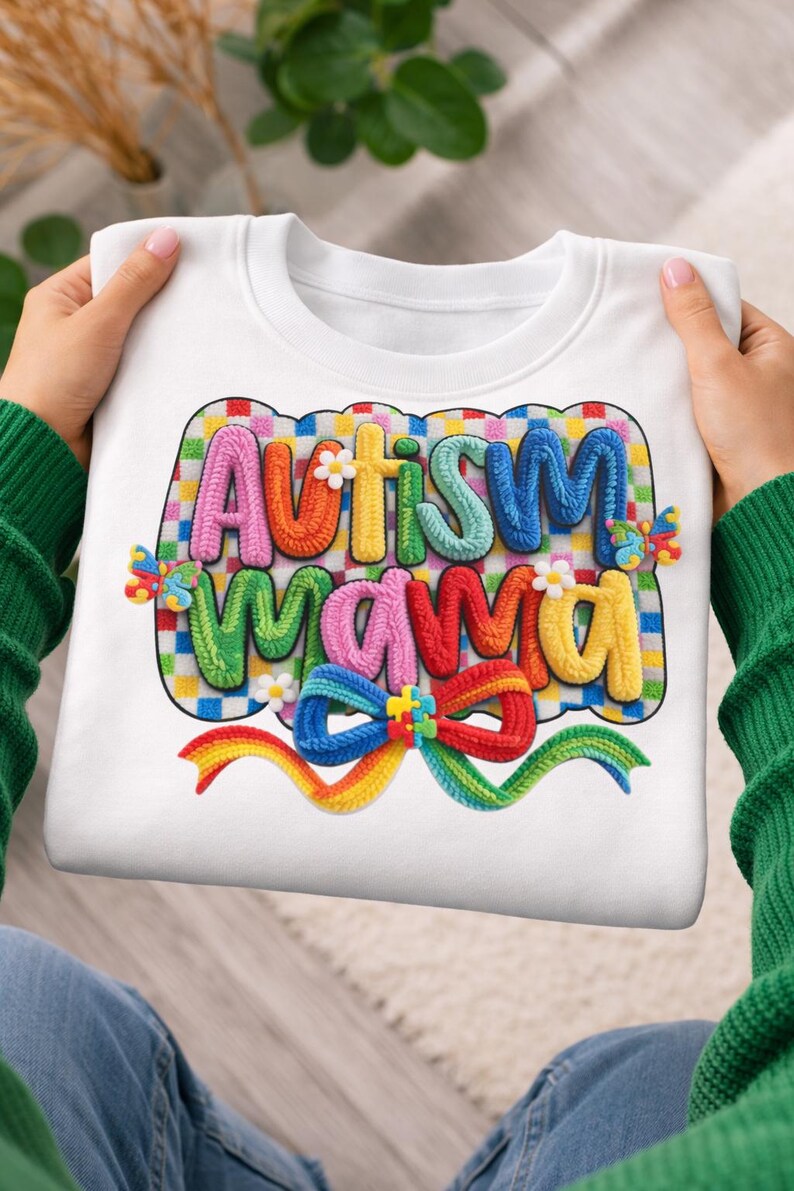 Autism Mama PNG | Colorful Autism Awareness Shirt Design ...
