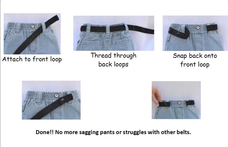 Solid Elastic Snap Beltkids and Adultsadjustable Waist Etsy