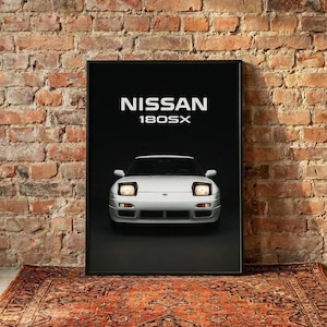Nissan 180SX Wall Art | Framed and Digital Poster | Gift for Car Enthusiasts and JDM Collectors | Japanese Drift Car Print