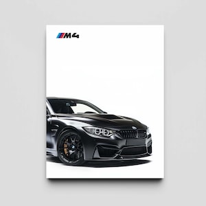 BMW M4 Autoposter - Premiumqualität, Perfektes Geschenk für Supercar-Liebhaber, hochwertiges 300ppi, digitales Posterauto - Geschenk für ihn, Poster