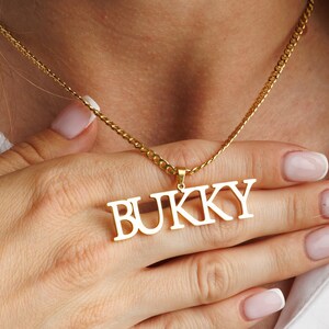 Name Necklace with Curb Chain - Custom Jewelry for Men & Women, Cuban Chain Sliver Nameplate Necklace, Dainty Name Necklace, Gift For Him