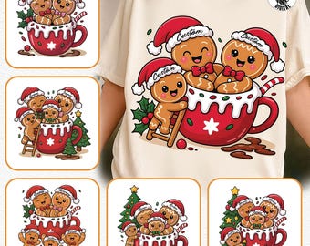 20+ Custom Christmas Png Bundle, Gingerbread Png, Christmas Crew Png Bundle, Christmas 2025 Png, Custom Family Png, Personalized Png