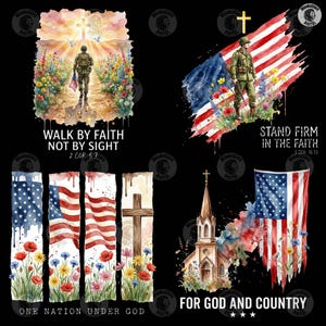 Faith & Freedom Png Bundle, 20 PNG One Nation Under God, 250th Anniversary Png, Christian Patriotic Png, Faith Png Bundle, Freedom Png image 3