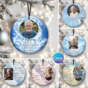 6+ Remembrance Ornament Bundle, Memorial Ornament Designs, Christmas In Heave Ornament Png, Custom Name Ornament, Personalized Png