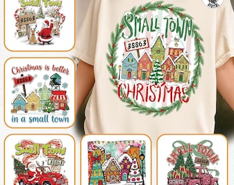 6+ Small Town Png Bundle, Custom Zipcode Png, Vintage Truck Png Bundle, Merry Christmas Png, Santa Claus Png, Coquette Xmas Png