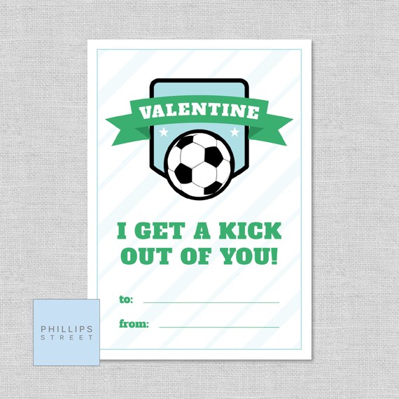 Printable Soccer Valentine S Day Cards Kids Classroom Etsy Printable Soccer Valentine S Day Cards Kids Classroom Etsy