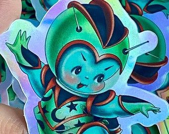 Ruby Jean the Space Queen Kewpie Sticker by Stacey Martin Tattoos