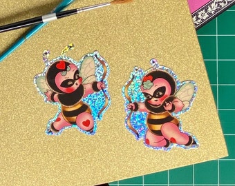 Honey Bee Kewpies Sticker Set by Stacey Martin Tattoos