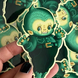 Lonnie the Spoopy Monster Kewpie Sticker by Stacey Martin Tattoos