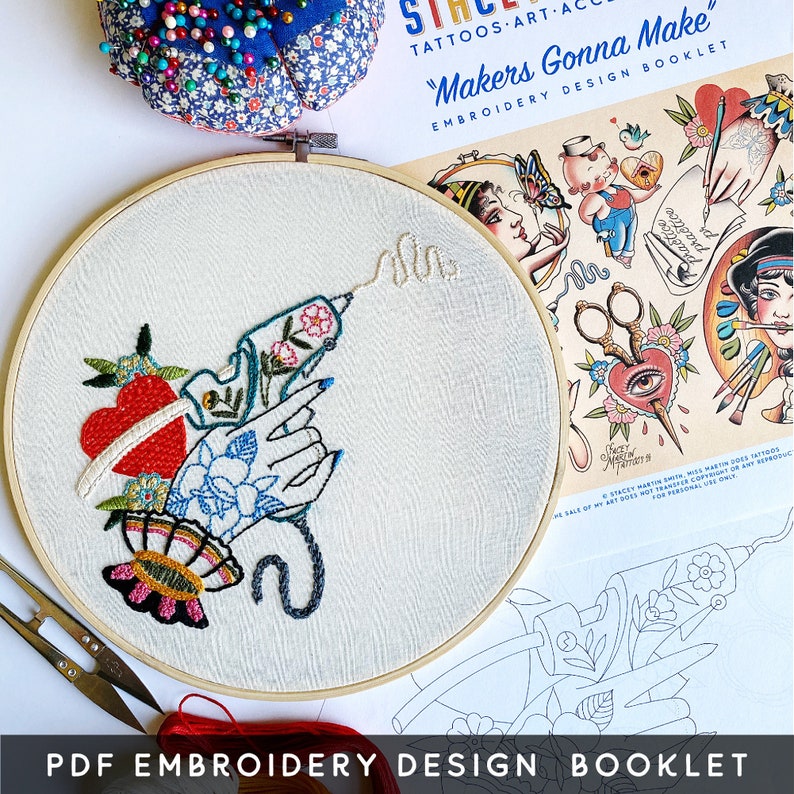 PDF DOWNLOAD She's Crafty Embroidery Pattern Etsy