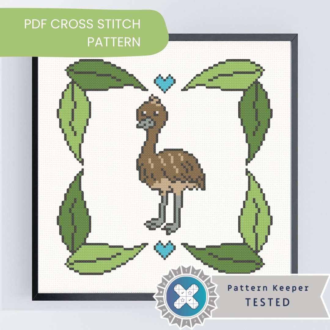Australian Cross Stitch Pattern | Emu | Digital Download PDF | DIY Home ...