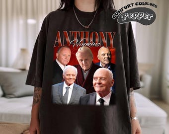 Maglietta retrò Anthony Hopkins Comfort Colors, stile vintage anni '90