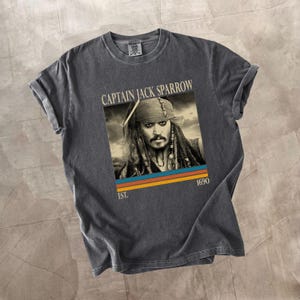 Retro Captain Jack Sparrow Shirt, Comfort Colors Shirt, Pirates Of The Caribbean Movie Shirt, Vintage 90s Shirt, Retro Shirt, Birthday Gift