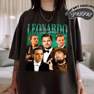 Leonardo Dicaprio Shirt, Comfort Colors Shirt, Leonardo Dicaprio Retro TShirt, Leonardo Dicaprio Fan Gift, Vintage 90s Shirt, Bootleg Shirt