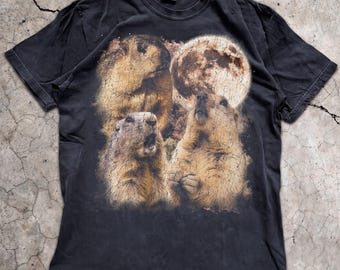 Marmot Full Moon Graphic Tee, Distressed Retro Wildlife Shirt
