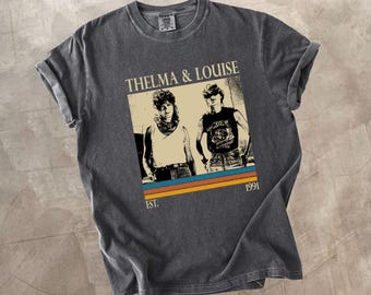 Chemise de cinéma Thelma & Louise, t-shirt aux couleurs rétro confortables