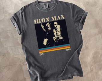 Camiseta retro de la película Iron Man, colores cómodos, regalo para fans