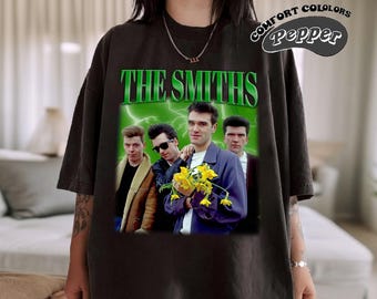 Camiseta retro de The Smiths, colores cómodos, estilo vintage de los 90