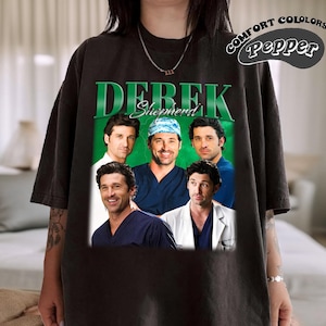 Derek Shepherd Shirt, Comfort Colors Shirt, Derek Shepherd Retro TShirt, Derek Shepherd Fan Gift, Vintage 90s Shirt, Bootleg Shirt