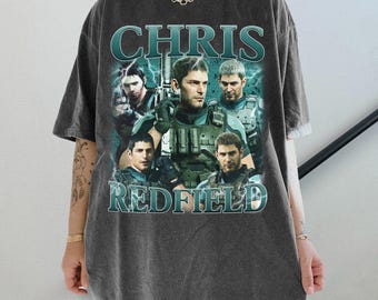 Retro Chris Redfield Comfort Colors Shirt, 90s Bootleg Tee