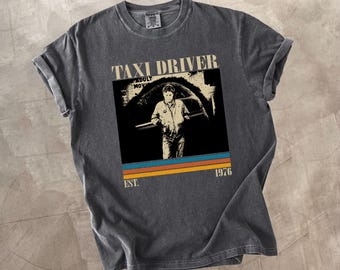 【SALE】Vintage Movie / Taxi D Tshirt Vintage 90s Taxi Driver Shirt XL White Robert Deniro Movie Promo