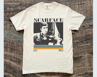 Scarface-filmshirt, comfortkleuren retro-T-shirt