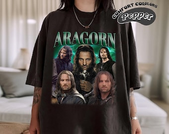 Camiseta pirata retro de colores cómodos para fans de la película Aragorn