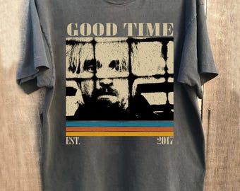 Camiseta retro de la película "Good Time", colores cómodos