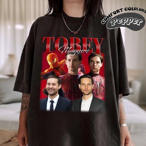 Tobey Maguire Shirt, Comfort Colors Shirt, Tobey Maguire Retro TShirt, Tobey Maguire Fan Gift, Vintage 90s Shirt, Bootleg Shirt