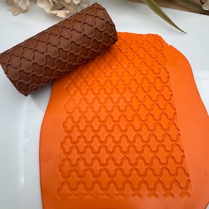 3D printed ARABESQUE SMALL Texture Clay Roller tool-Embossing Polymer Clay Stamp-Texture Rolling Pin-jewelry making-DYI crafty supplies.