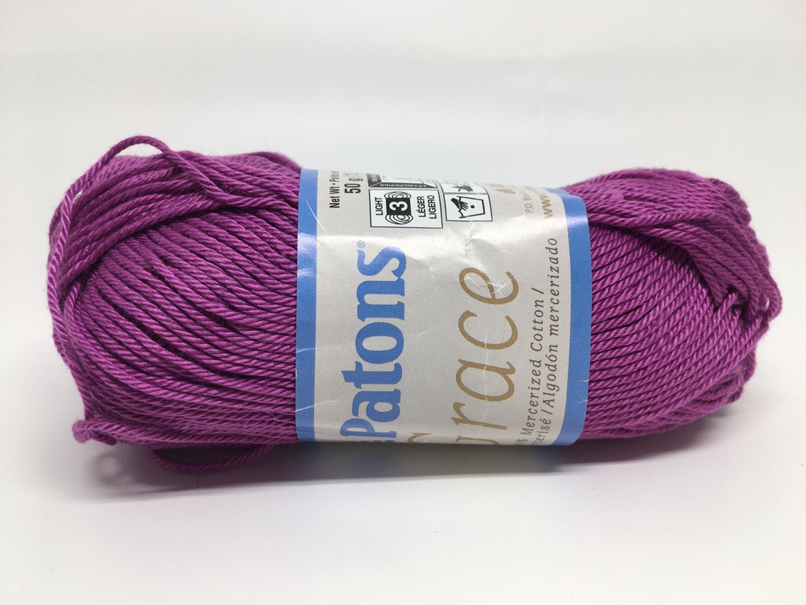 Light DK Weight Patons Grace 100 Mercerized Cotton yarn Etsy