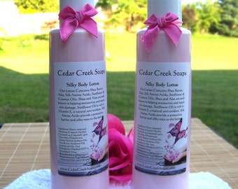 BODY LOTION ~ Green Tea and Cucumber Lotion Silk Shea Butter Body Lotion 6 oz Jar